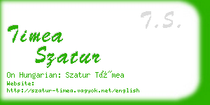 timea szatur business card